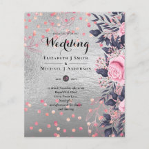 LeahG Silver Navy Rosegold PInk Floral Mariage