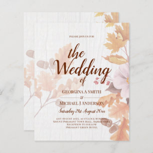 Papier LeahG Terracotta Automne part Mariage Invitation