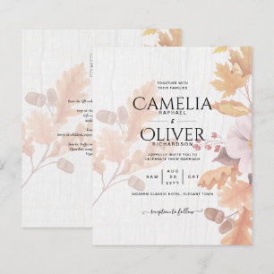 Papier LeahG Terracotta Automne part Mariage Invitation