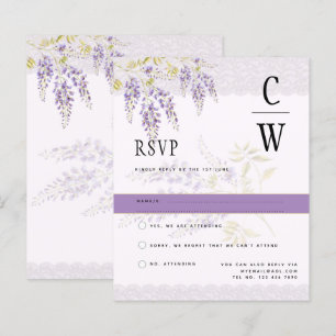Papier LeahG Wisteria Violet Mariage Floral Moderne