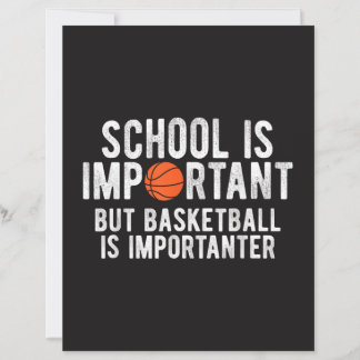 Papier L'école de basket drôle est importante Bball