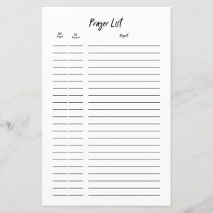 Papier Lecteur de liste de demandes de prières de journal