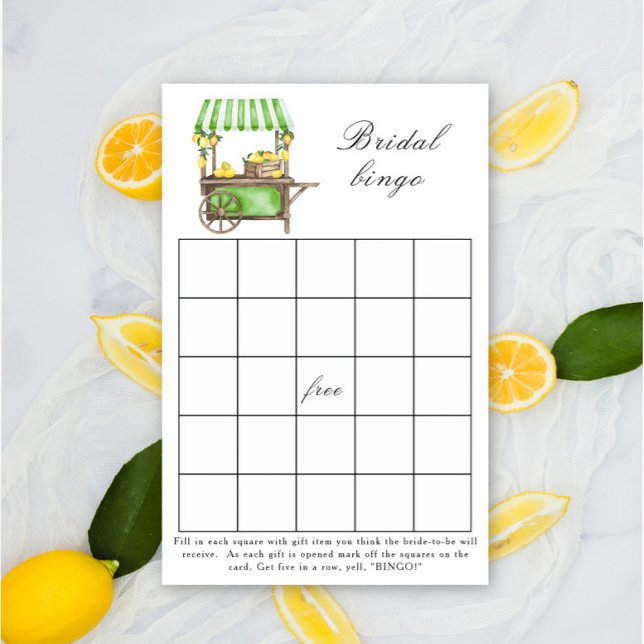 Papier Lemon Citrus - Bridal shower bingo game (Créateur téléchargé)