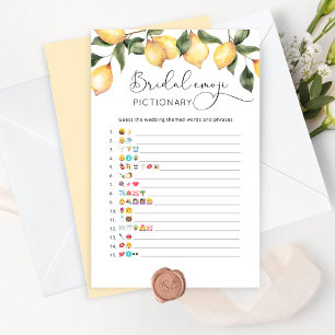 Papier Lémon nuptiale douche émoticônes jeu