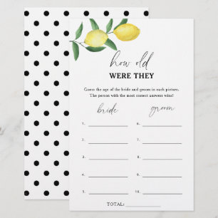 Papier Lemon - Quel âge avaient-ils la mariée