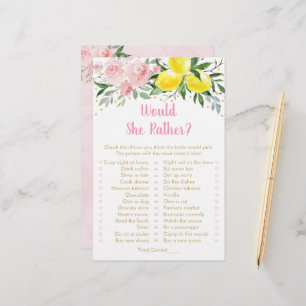 Papier Lemon Rose Floral Voudrait-Elle Plutôt Jeu De Mari