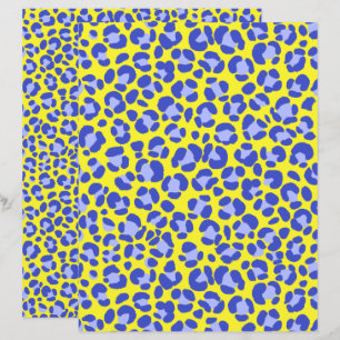 Papier Léopard bleu pourpre