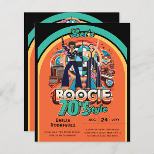 Papier les années 70 Boogie Retro Disco Danser Bride Bach