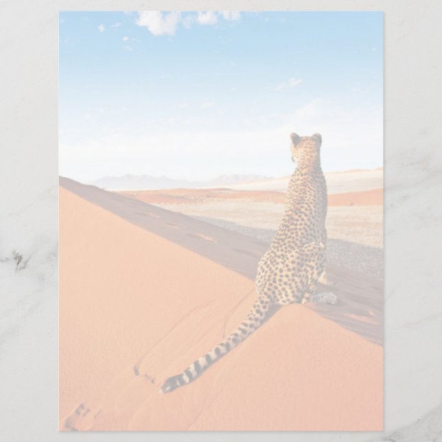 Papier Les déserts | Désert de Cheetah Savannah (Devant)