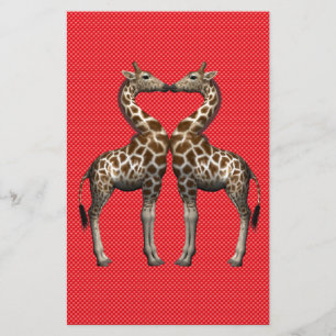 Papier Les girafes amoureuses