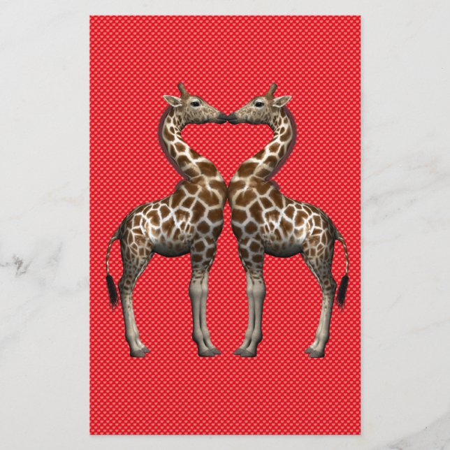 Papier Les girafes amoureuses (Devant)