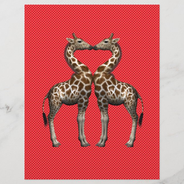 Papier Les girafes amoureuses (Devant)