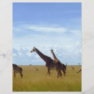 Papier Les Giraffes du Parc National de Nairobi