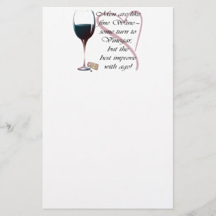 Papier Les hommes sont comme des bons vins cadeaux humori