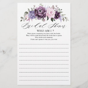Papier Les nuances de pourpre Dusty fleurissent Qui suis-