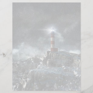 Papier Les phares Phare dans la tempête
