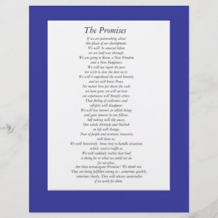 Papier Les promesses AA (feuille de papier).