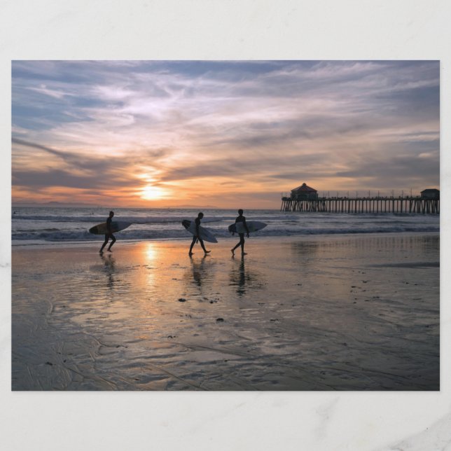 Papier Les surfeurs californiens du Sunset Scrapbook Pape (Devant)