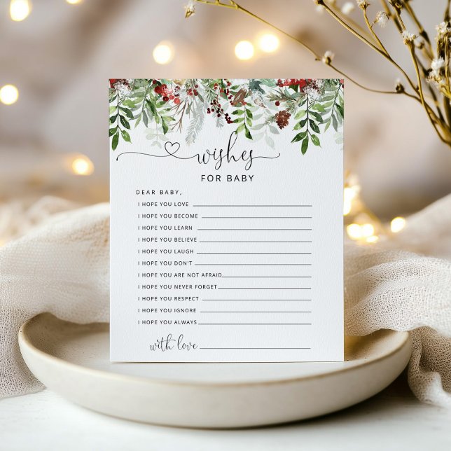 Papier Les voeux à feuillage persistant d'hiver pour bébé (Créateur téléchargé)