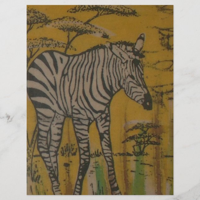 Papier L'Esprit du Serengeti : Le Grazing du Zèbre dans l (Devant)