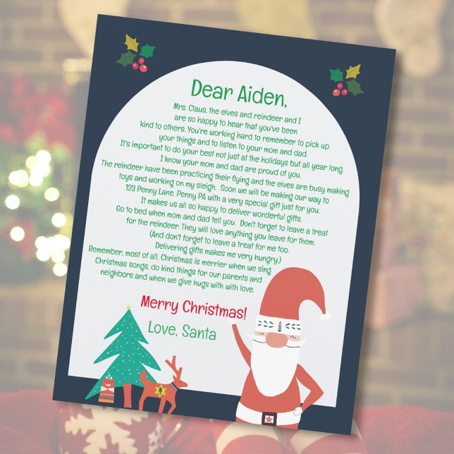 Papier Letter from Santa Nordic Merry Christmas (Letter from Santa Nordic Merry Christmas
)