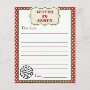 Papier Lettre à Père Noël