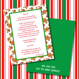 Papier Lettre à thème pain d'épices du Père Noël