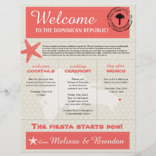 Papier Lettre de bienvenue CoralWedding pour la Républiqu