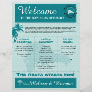 Papier Lettre de bienvenue mariage pour la République Dom