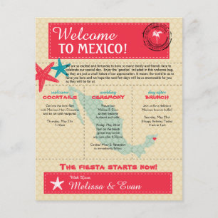 Papier Lettre de bienvenue mariage pour Riviera Maya Mexi