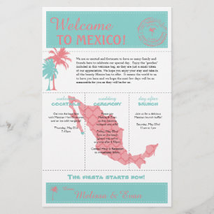 Papier Lettre de bienvenue pour mariage à Cabo Mexico Cor