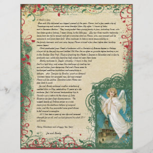 Papier Lettre de Noël Angel vintage