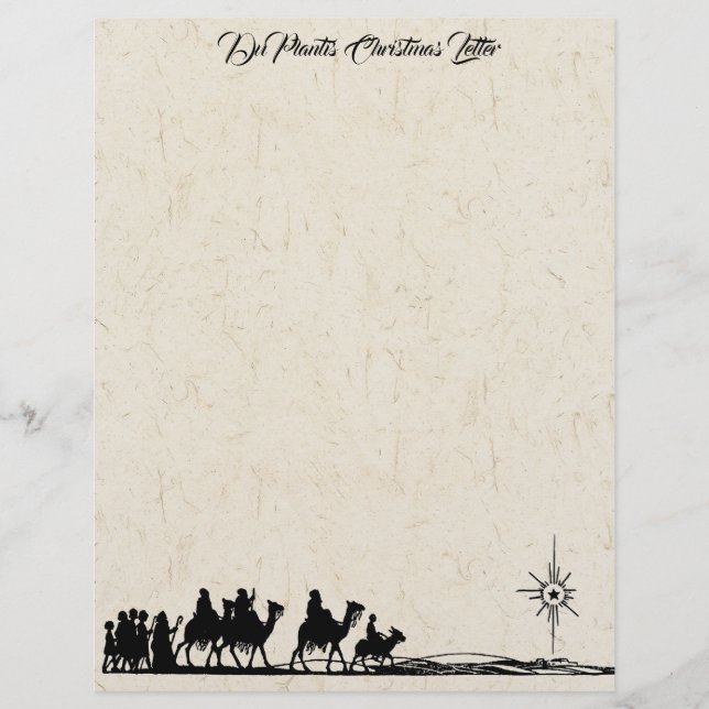 Papier Lettre de Noël annuelle en-tête personnalisé (Devant)
