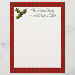 Papier Lettre de Noël annuelle personnalisée