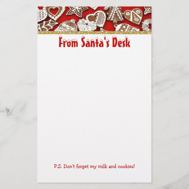 Papier Lettre de Noël | De Père Noël (Devant)