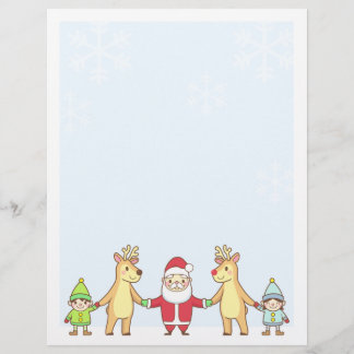 Papier Lettre de Noël - Père Noël et ses amis