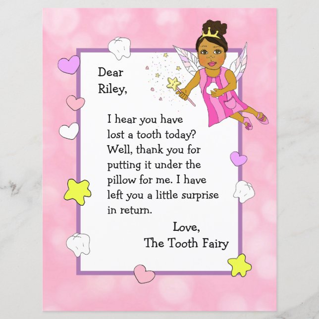Papier Lettre de Tooth Fairy (Devant)