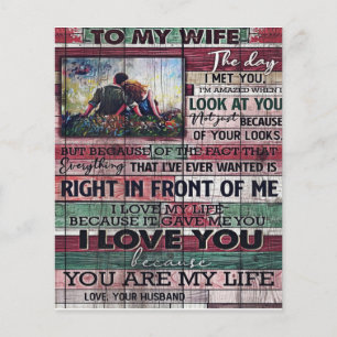 Papier Lettre du mari à ma femme Don de devis d'amour