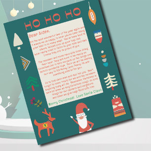 Papier Lettre du Père Noël Ho Ho Ho Nordic Père Noël