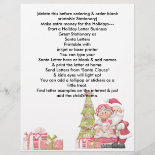 Papier Lettre en-tête Père Noël de Noël