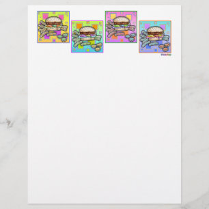 Papier LETTRE HAMBURGER Pop Art
