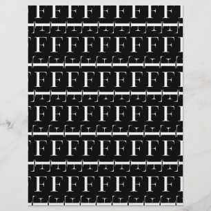 PAPIER LETTRE INITIALE MONÂTRE F