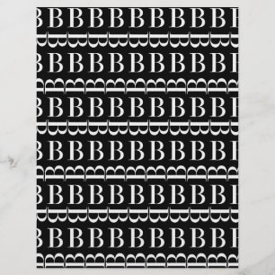 Papier Lettre initiale monogramme B