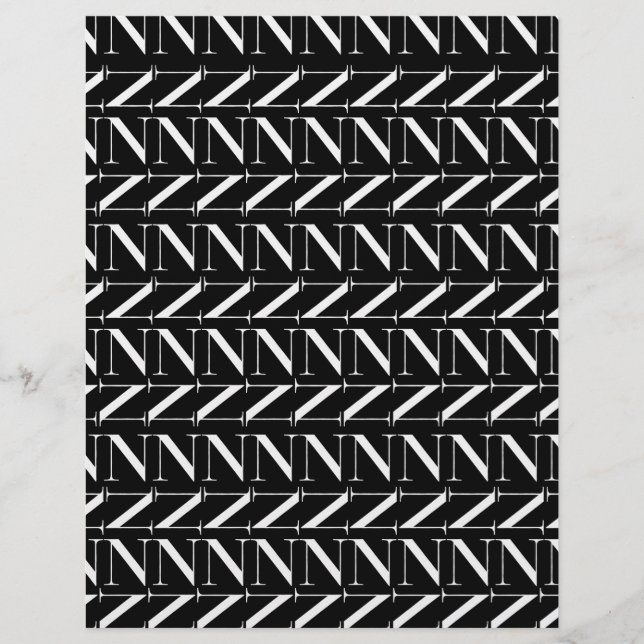 Papier Lettre initiale monogramme N (Devant)