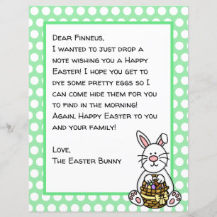 Papier Lettre lapin de Pâques personnalisée