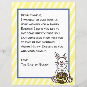 Papier Lettre lapin de Pâques personnalisée