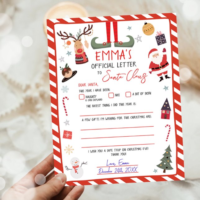 Papier Lettre officielle au Père Noël (Créateur téléchargé)