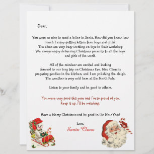 Papier Lettre père Noël aux enfants, Sucres de canne de r