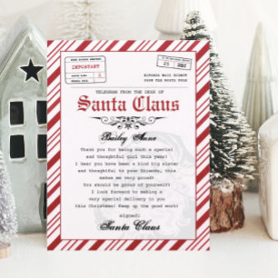 Papier Lettre personnalisée de Père Noël