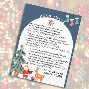 Papier Lettre personnalisée de Père Noël et Reindeer